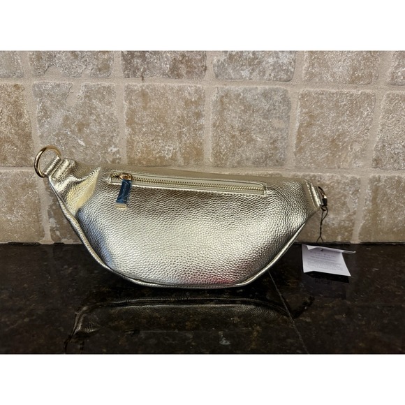 Pom Pom London Metallic Gold Bum‎ Bag/Fanny Pack/Belt Bag NEW - Picture 5 of 8